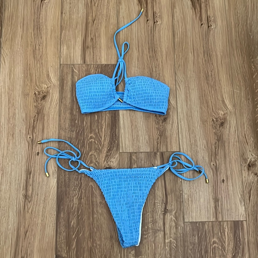 Blue bikini!